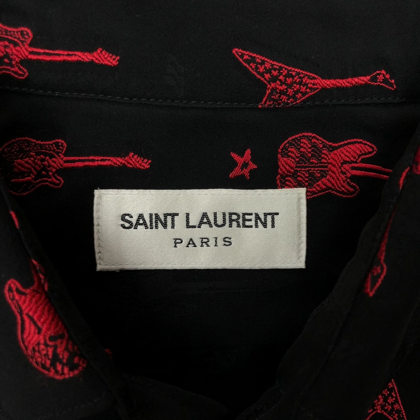 Saint Laurent Paris Black guitar shirt