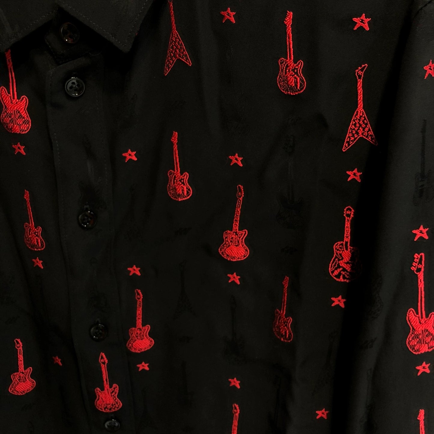 Saint Laurent Paris Black guitar shirt