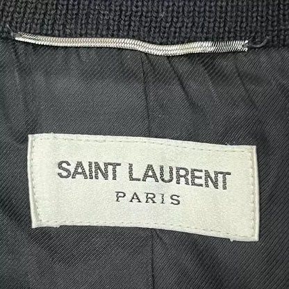 Saint Laurent Paris Solid color wool striped long sleeved baseball jersey