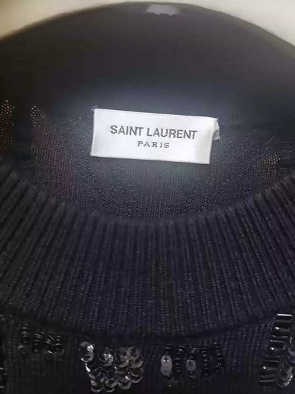 Saint Laurent Paris Handmade sequin sweater