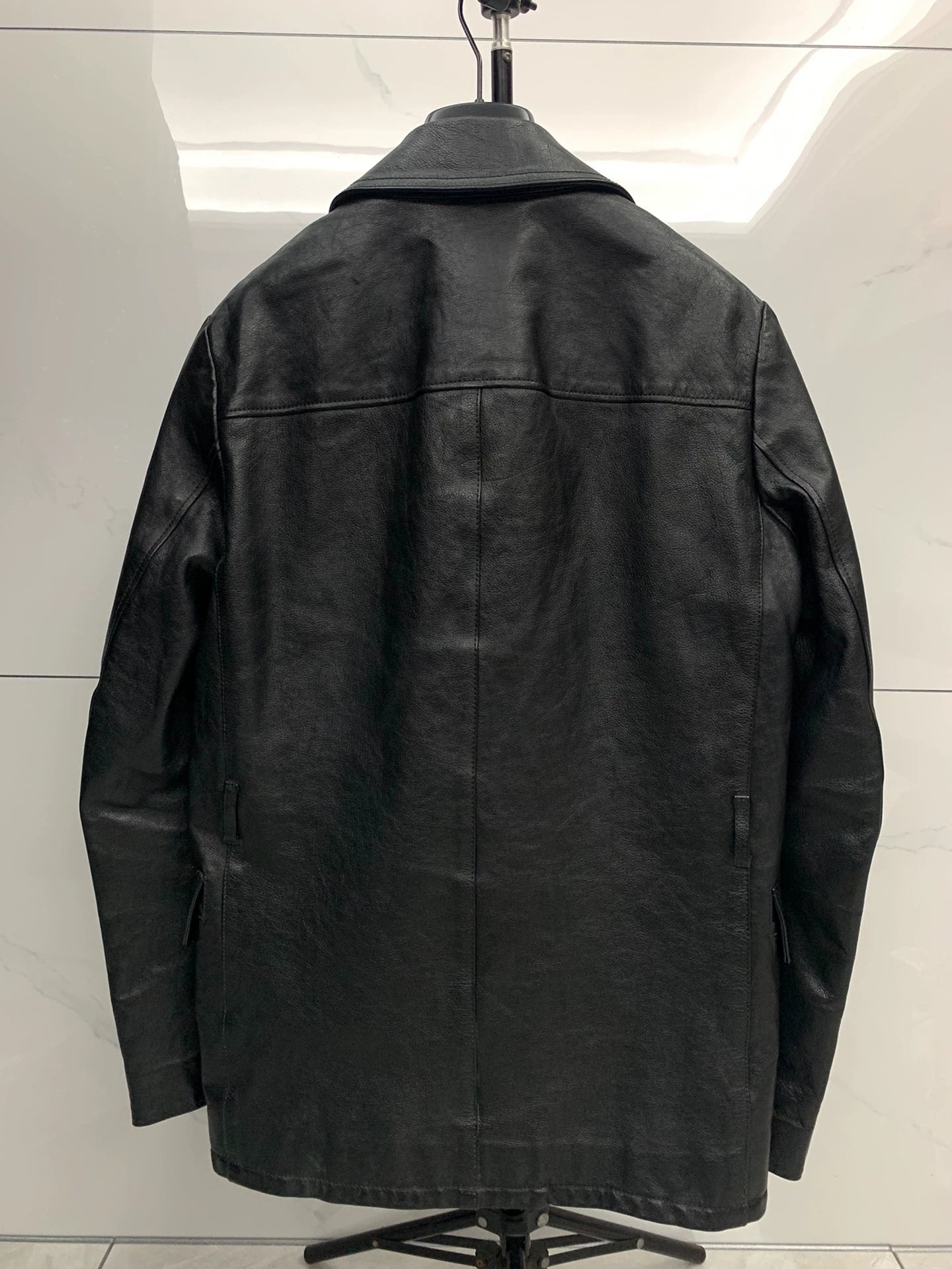 Saint Laurent Paris Thick cowhide double breasted jacket