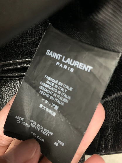 Saint Laurent Paris Thick cowhide double breasted jacket