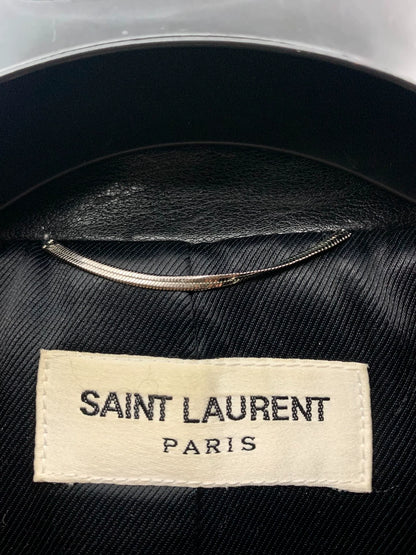 Saint Laurent Paris Thick cowhide double breasted jacket