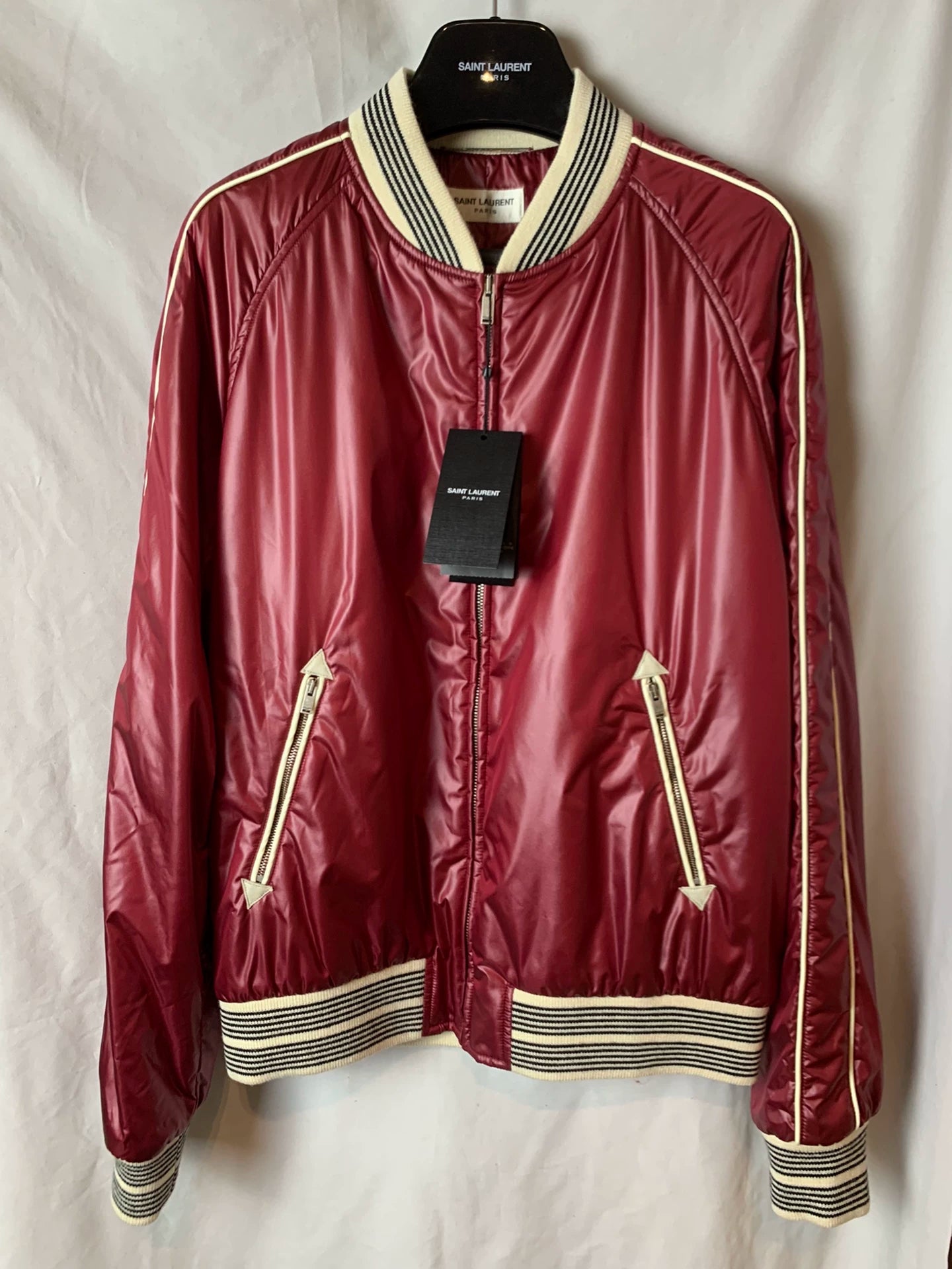 Saint Laurent Paris Red baseball jacket