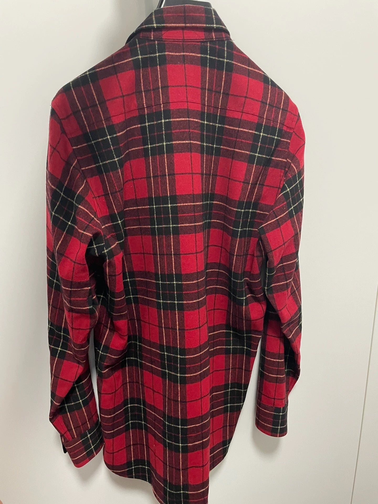 Saint Laurent Paris 13AW wool plaid shirt