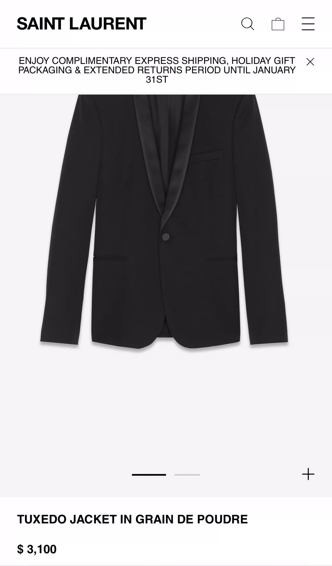 Saint Laurent Paris Classic suit jacket