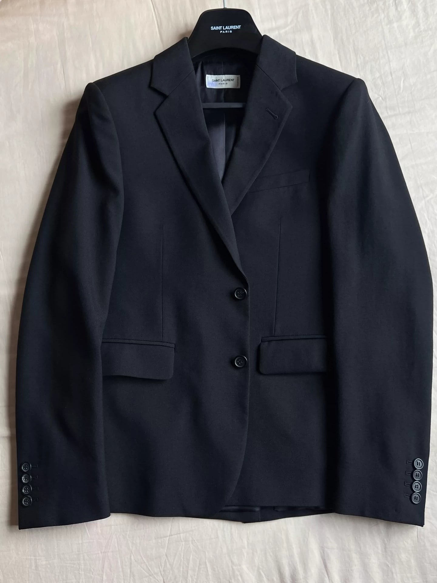 Saint Laurent Paris Smoking flat collar suit