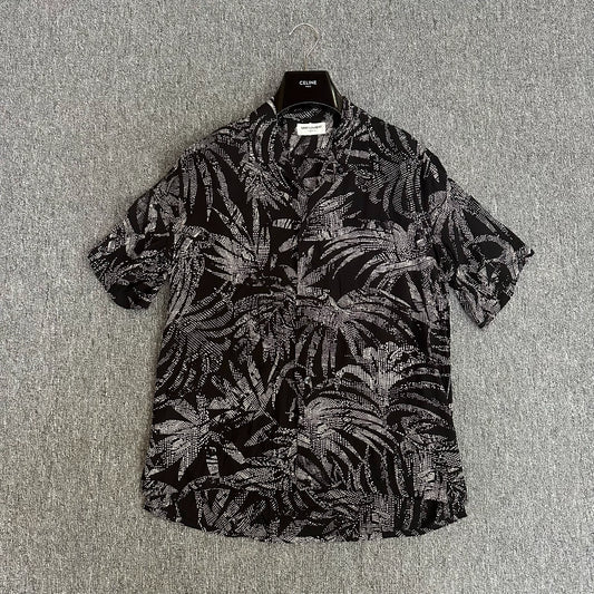 Saint Laurent Paris Coconut tree short sleeved shirt