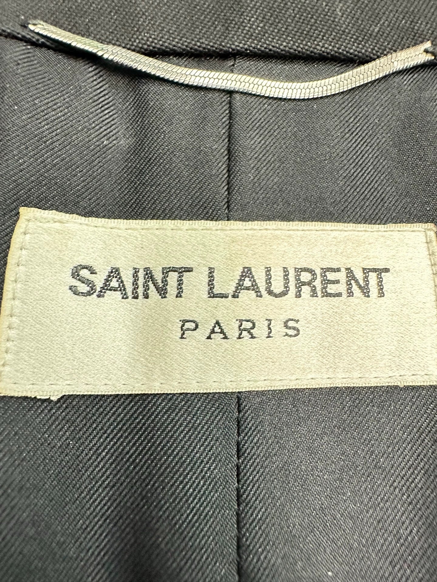 Saint Laurent Paris Black scale smoking jacket