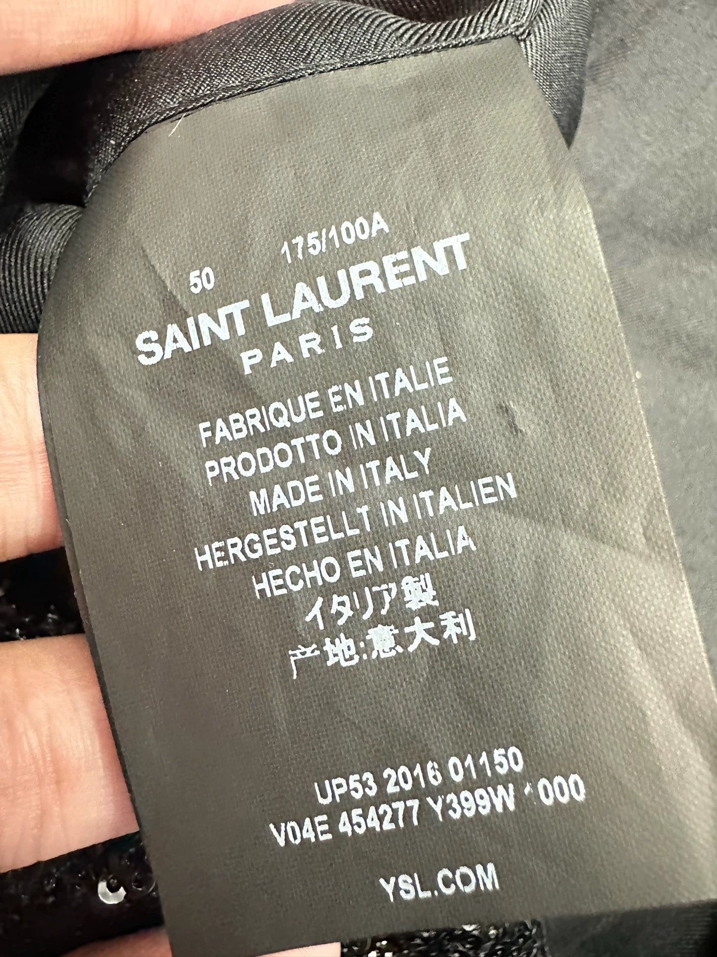 Saint Laurent Paris Black scale smoking jacket