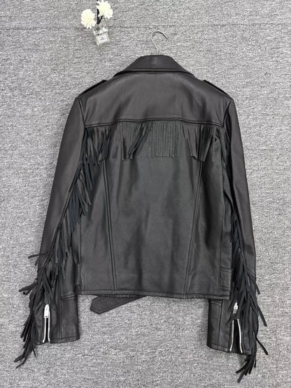 Saint Laurent ParisTassel leather jacket