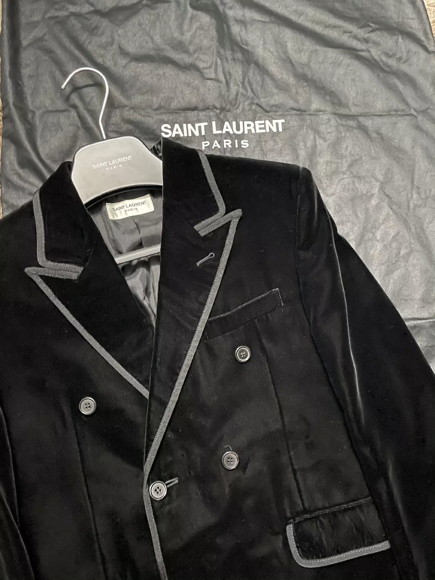 Saint Laurent Paris Double breasted smoking jacket