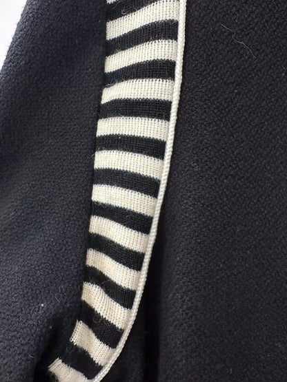 Saint Laurent Paris Zebra striped patchwork baseball jacket