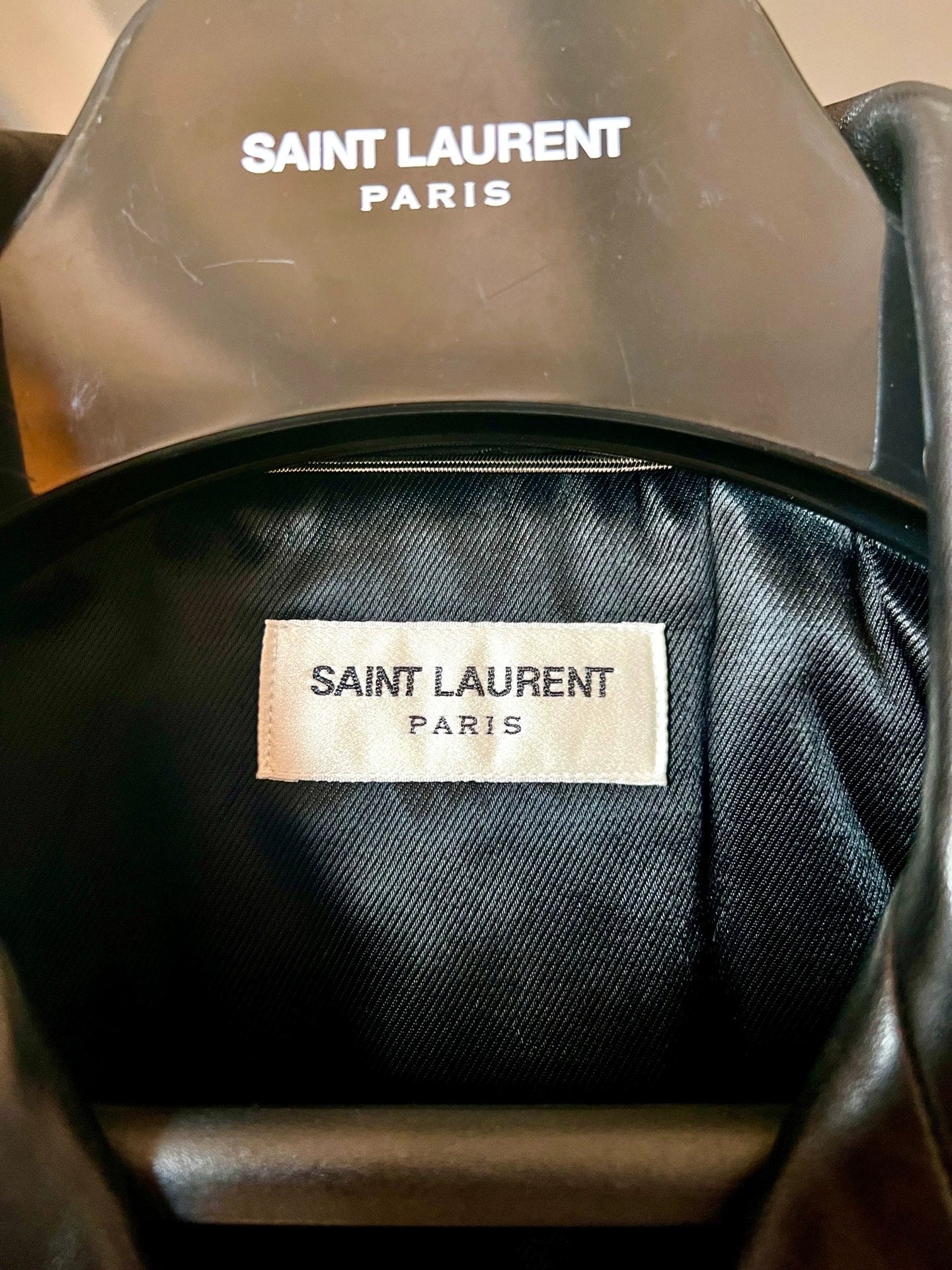 Saint Laurent Paris 19FWL01 locomotive leather jacket