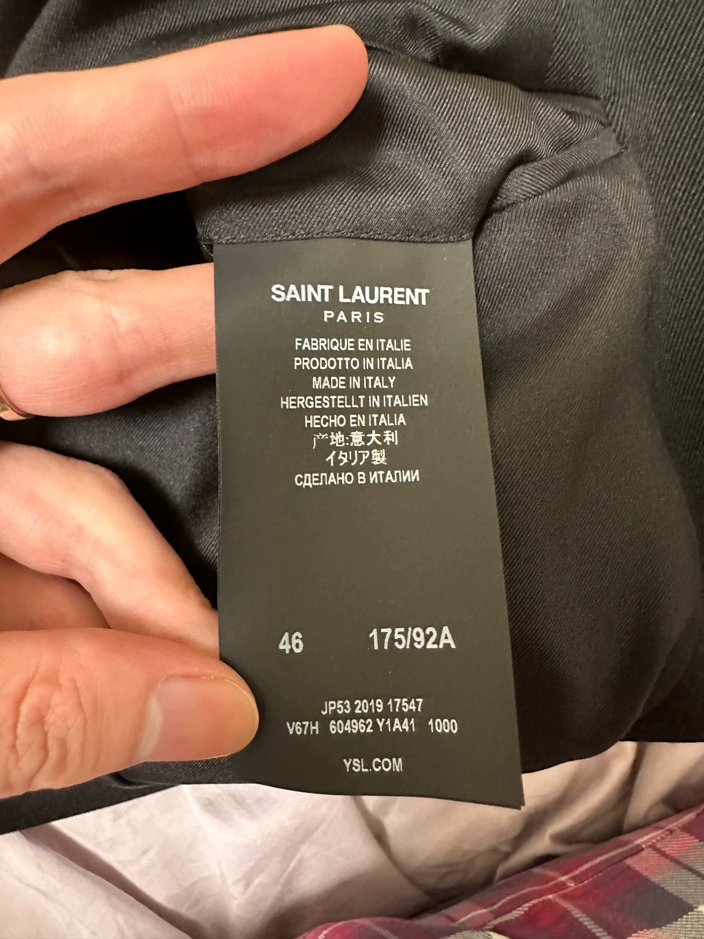 Saint Laurent Paris Men's suit jacket