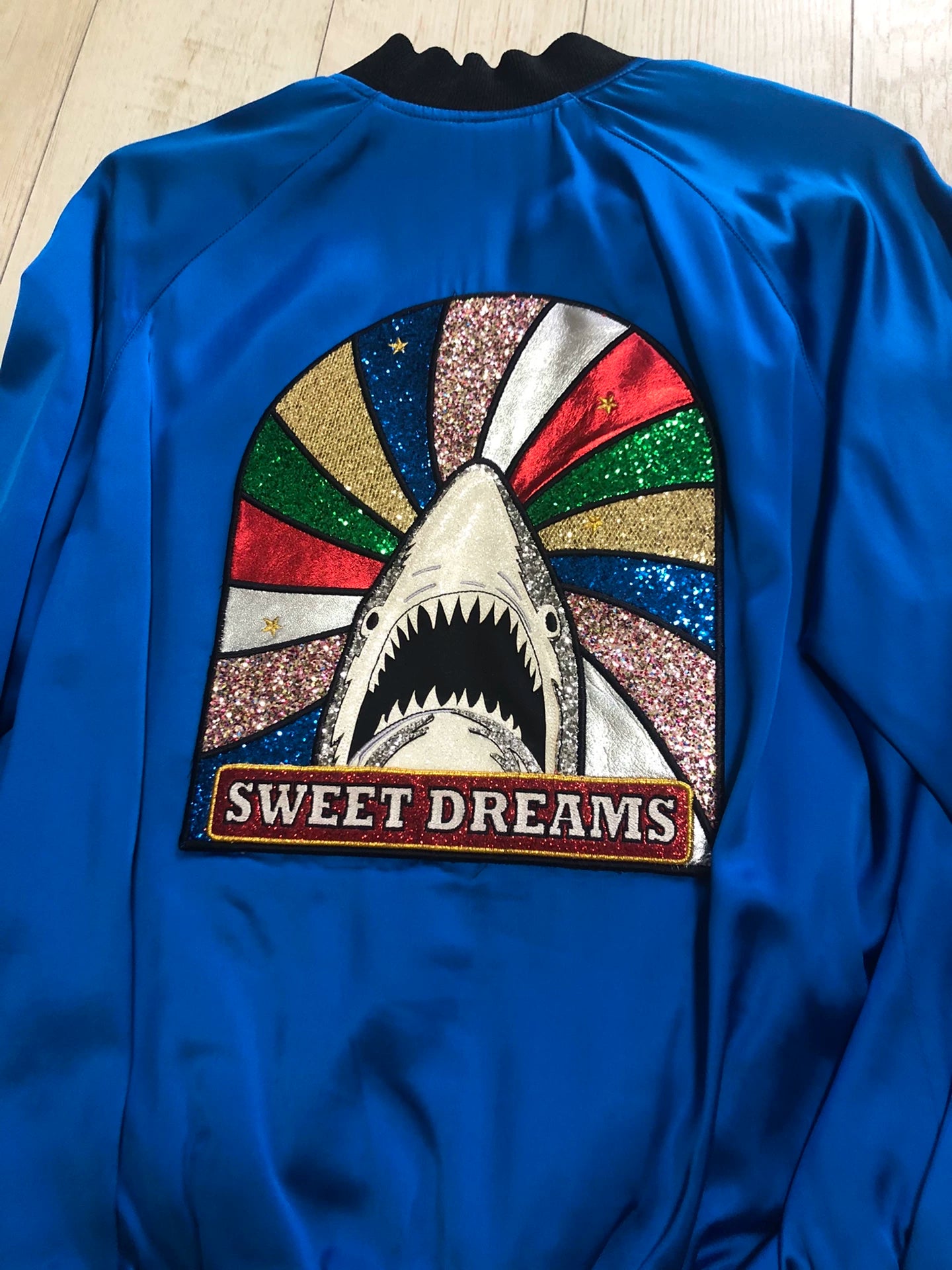 Saint Laurent Paris Shark Show Baseball Jacket