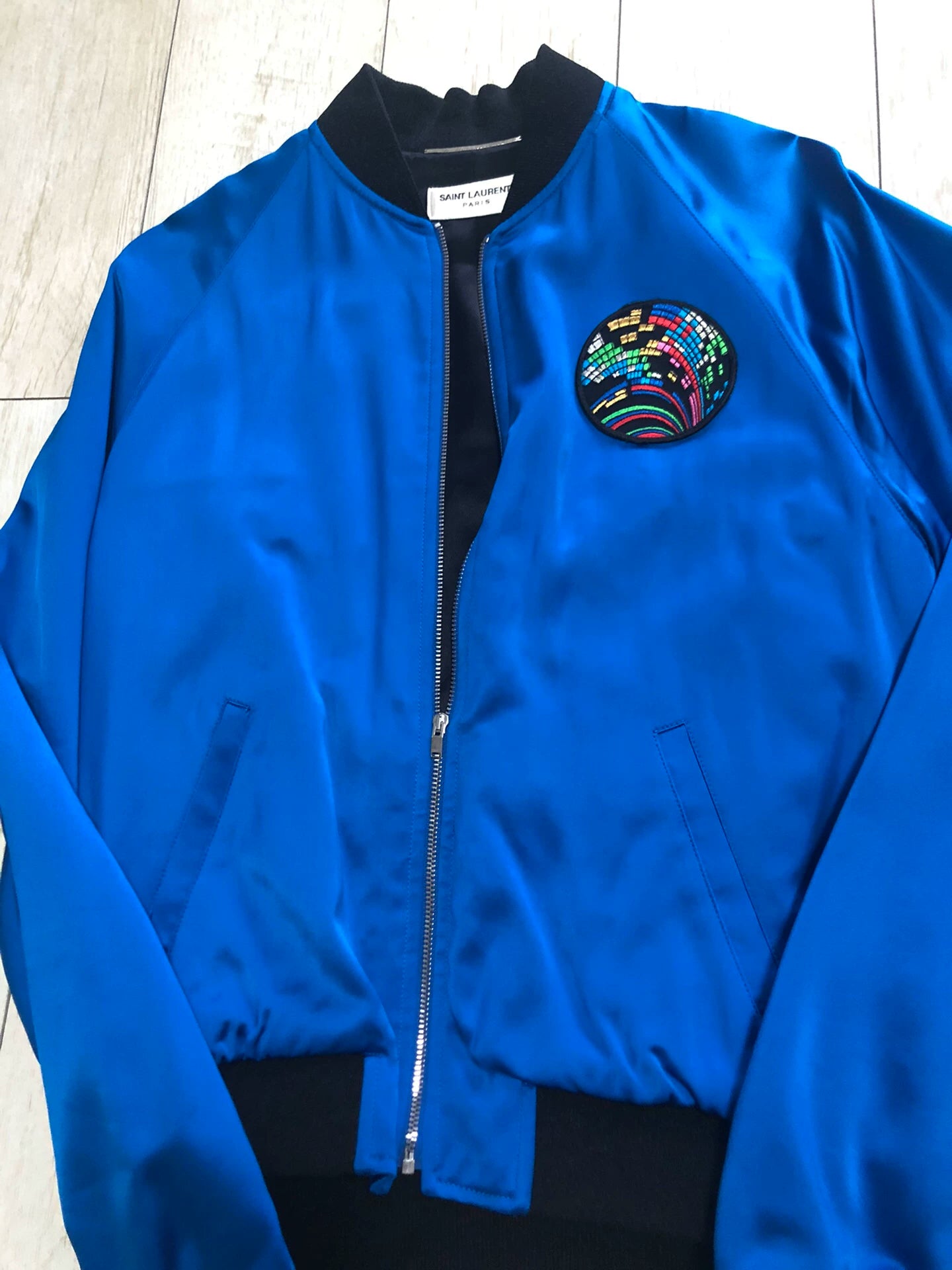 Saint Laurent Paris Shark Show Baseball Jacket