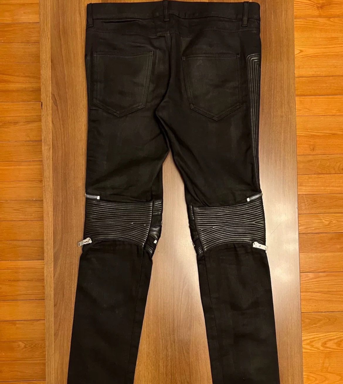 Saint Laurent 14fw black spliced pants - DMC