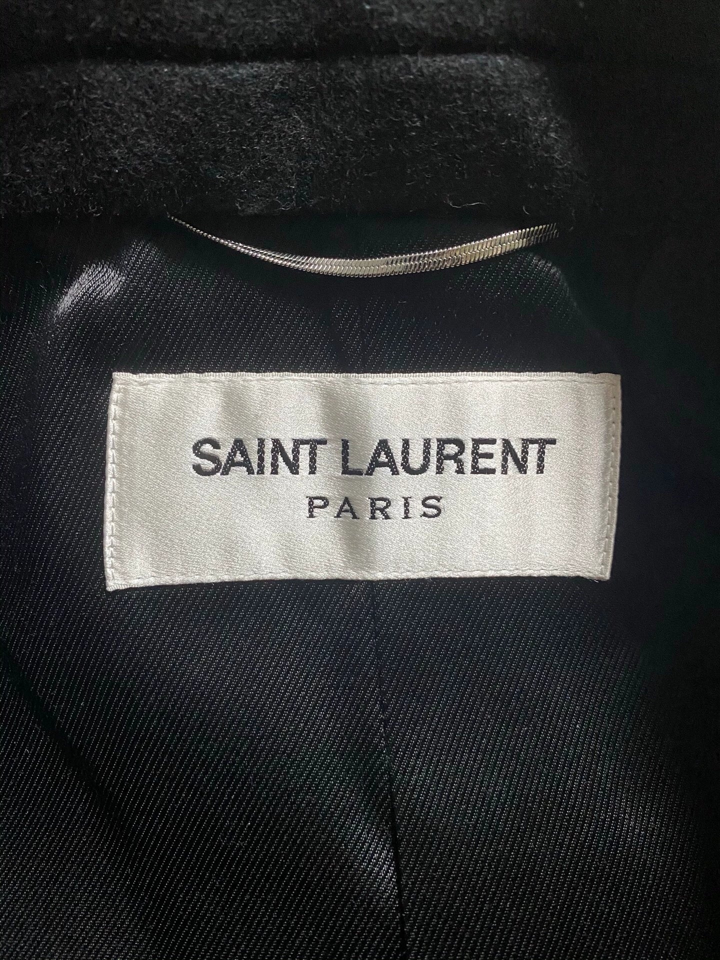 Saint Laurent Paris 18FW sword collar double breasted coat