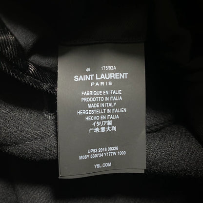 Saint Laurent Paris 18FW sword collar double breasted coat