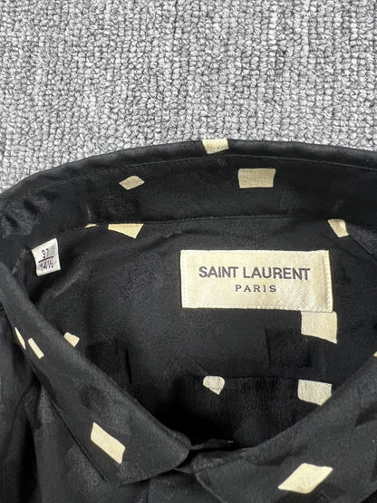 Saint Laurent Paris 20ss mulberry silk square shirt