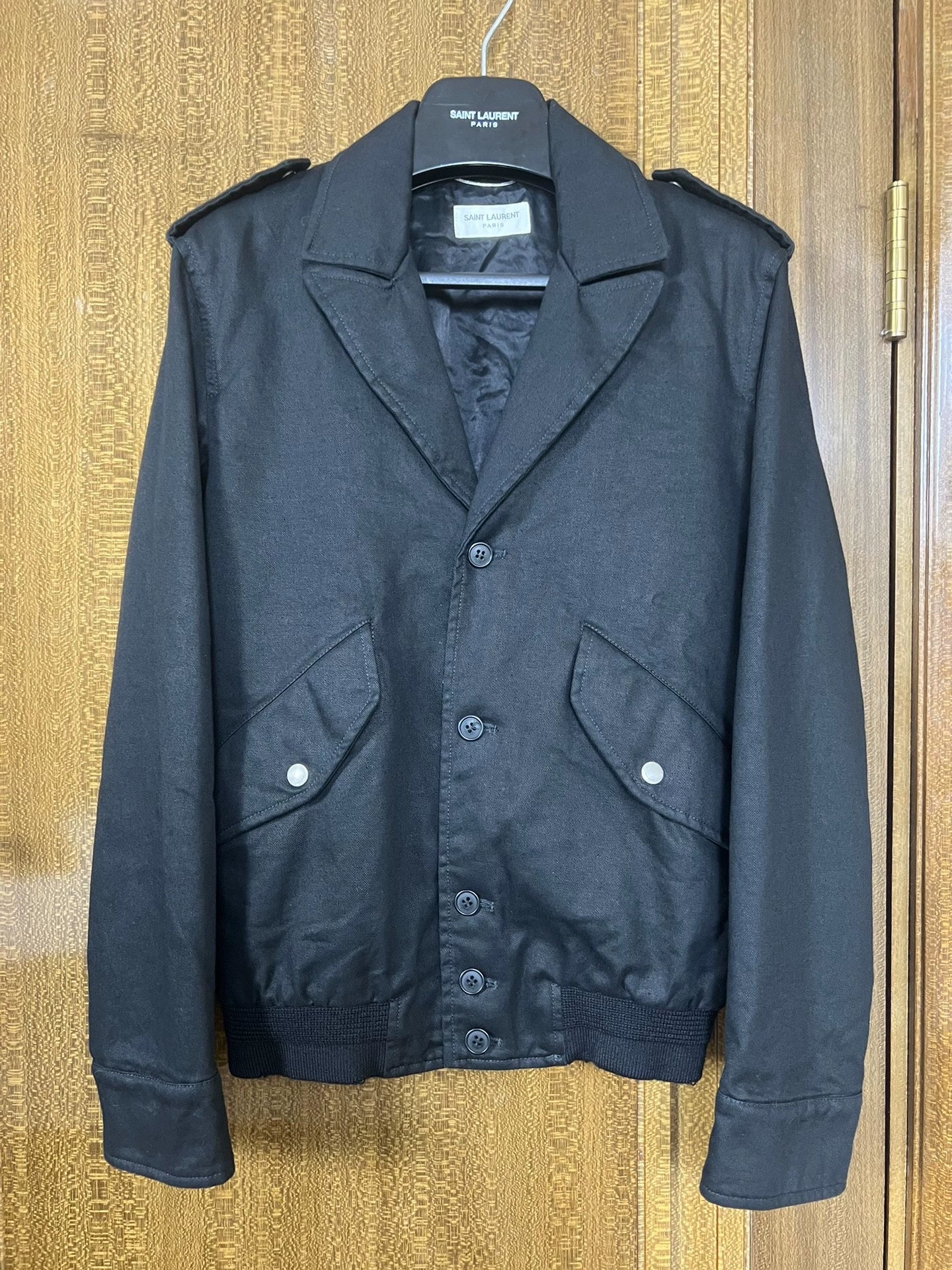 Saint Laurent Paris19ss sword collar pilot jacket