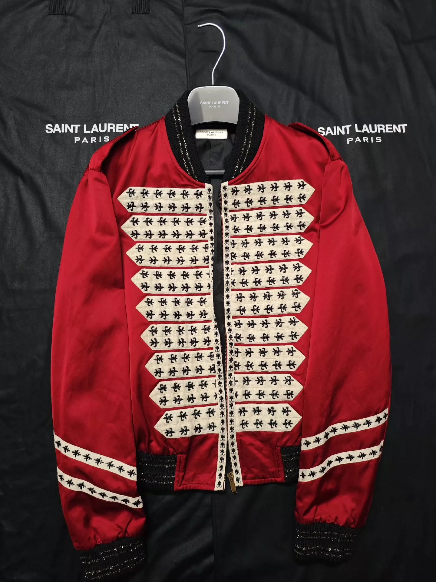 Saint Laurent Paris Boy Scout Embroidered Baseball Jacket