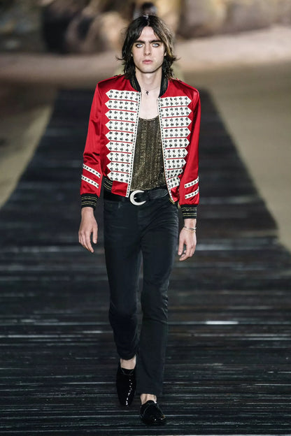 Saint Laurent Paris Boy Scout Embroidered Baseball Jacket