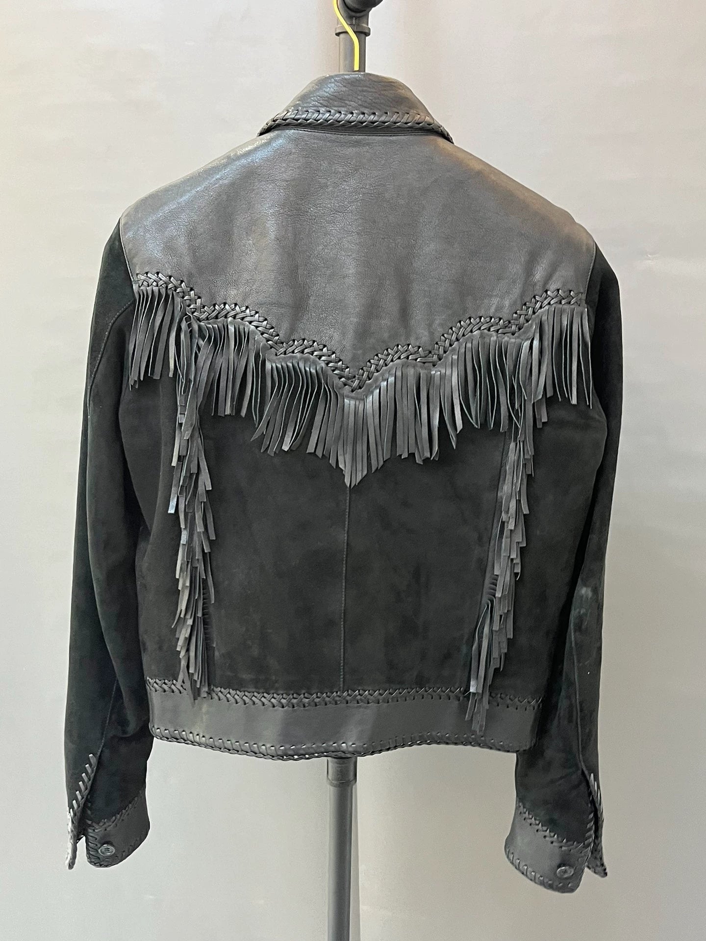 Saint Laurent Paris Tassel woven leather jacket