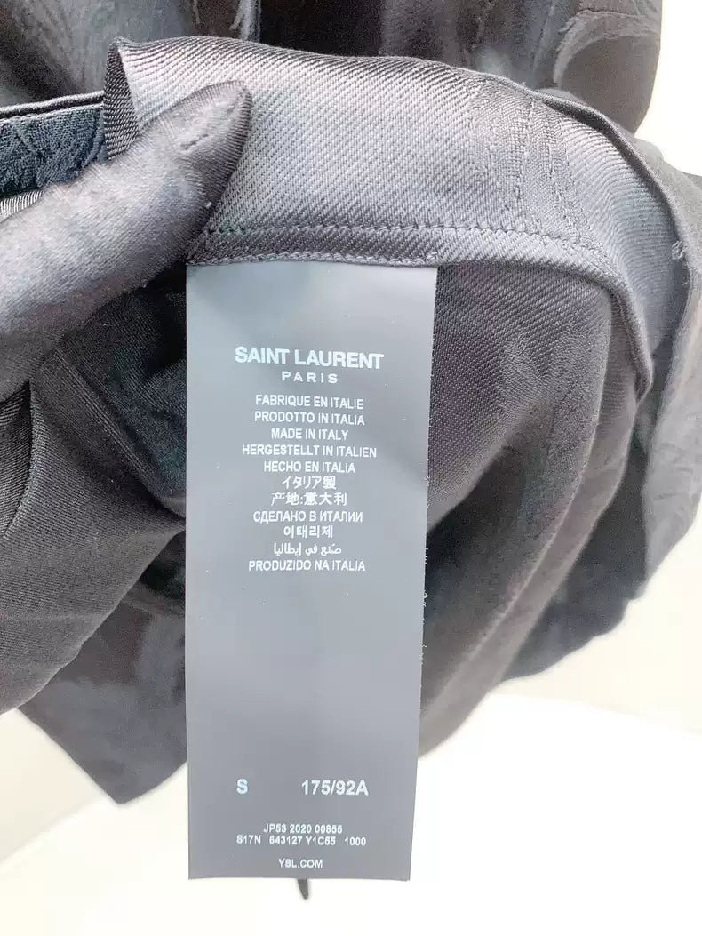 Saint Laurent Paris Black silk shirt