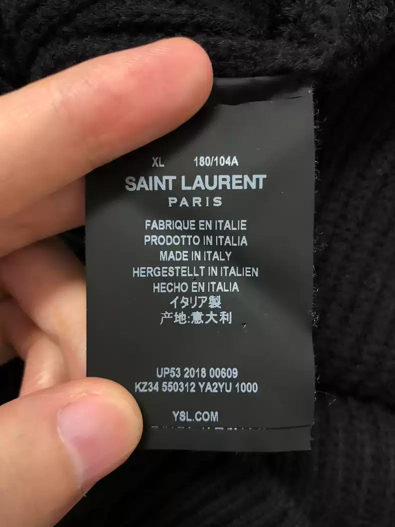 Saint Laurent Paris 19ss black hooded sweater