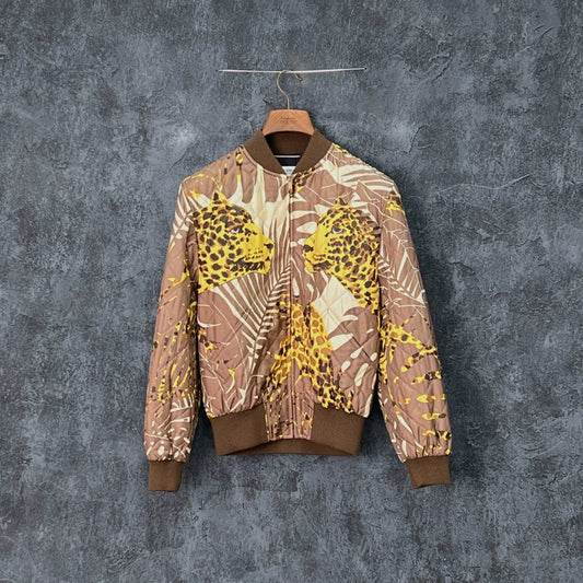 Saint Laurent Paris Tiger printed mulberry silk jacket