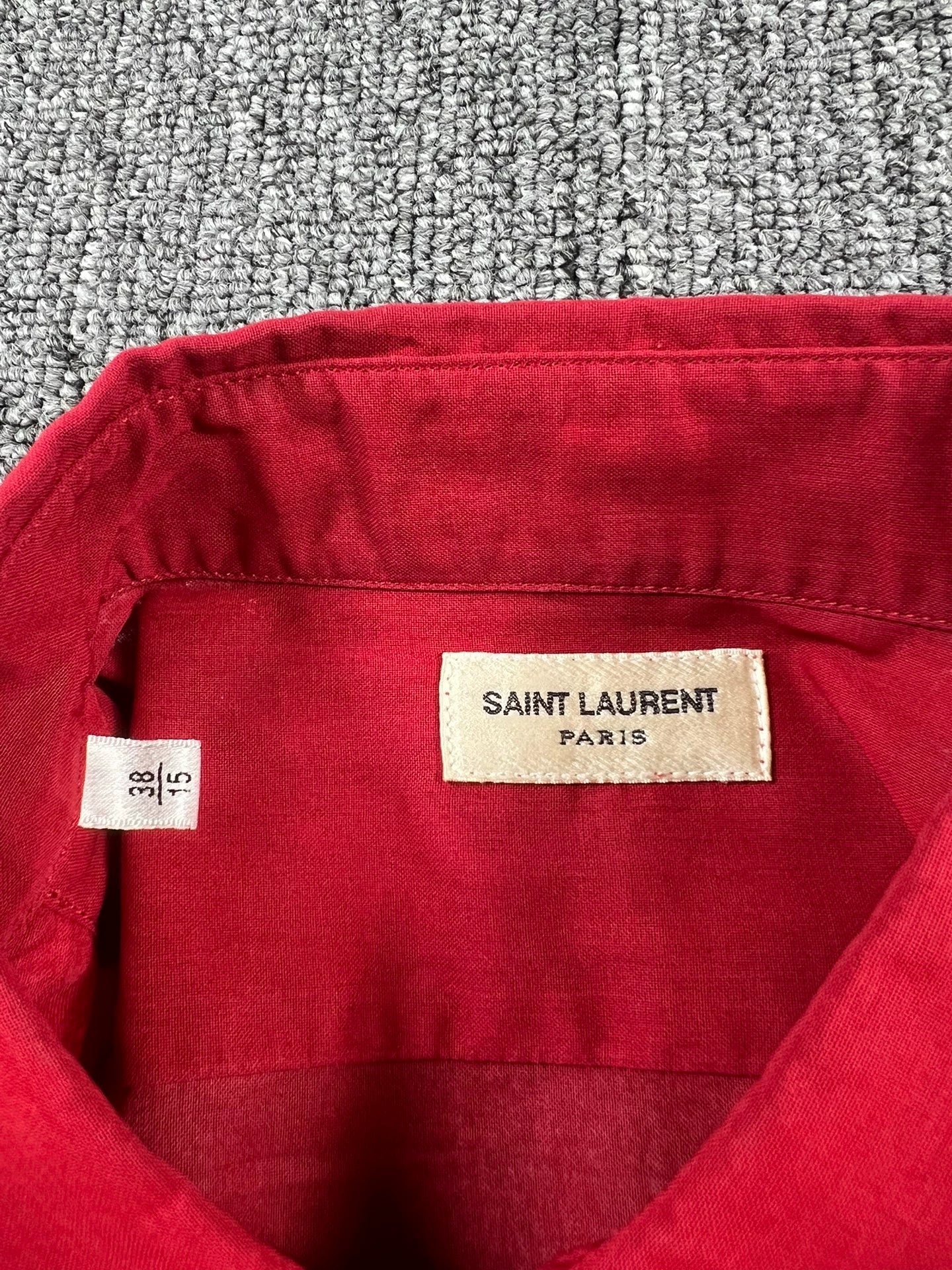 Saint Laurent Paris13th year organza red organ shirt