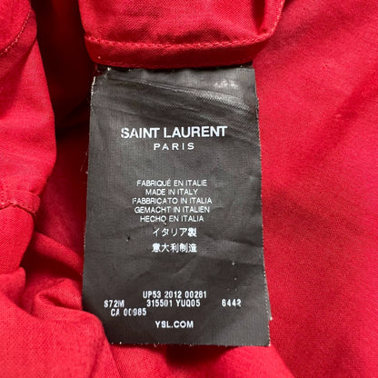 Saint Laurent Paris13th year organza red organ shirt