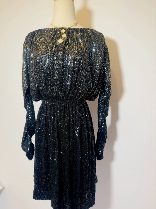 Saint Laurent Paris Black sequin dress dress