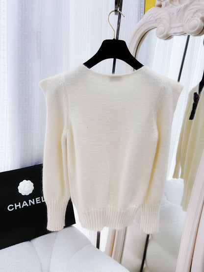 Saint Laurent Paris Bow knit sweater