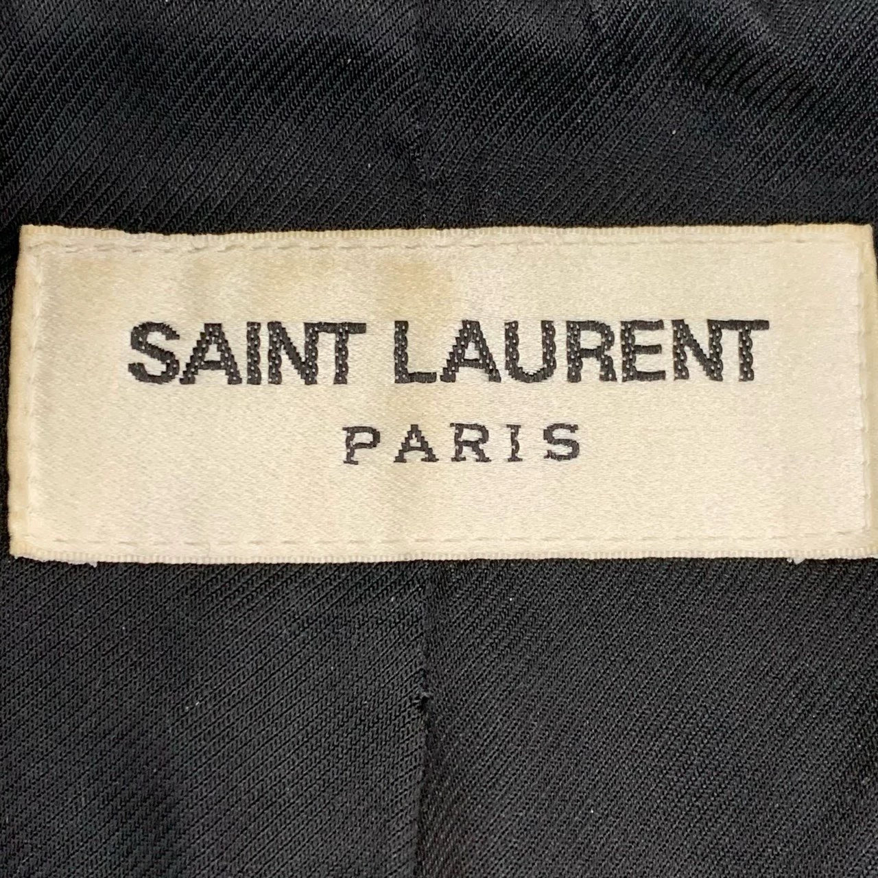 Saint Laurent Paris Black patchwork baseball jacket