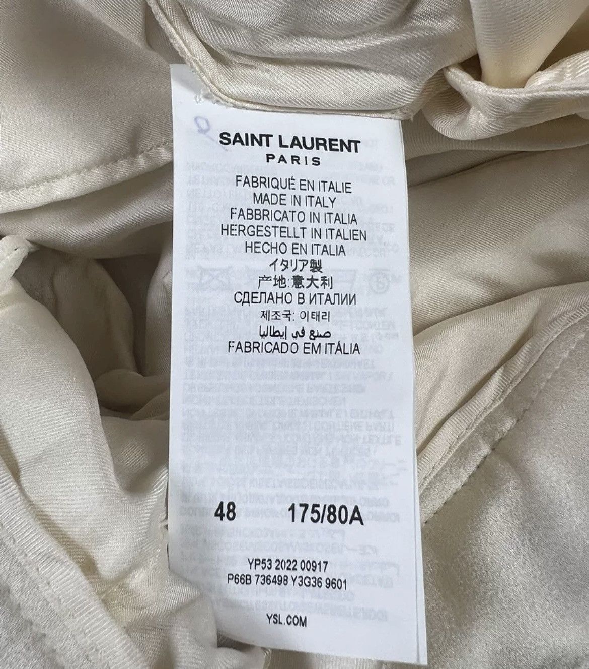 Saint Laurent slp 23ss Crepe Satin Set - DMC