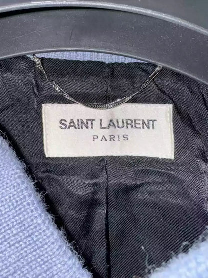 Saint Laurent Paris Leather baseball jersey