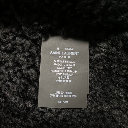 Saint Laurent Paris 17fw fur integrated pilot jacket