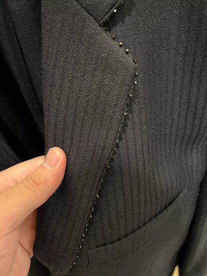 Saint Laurent Paris Dark patterned suit jacket