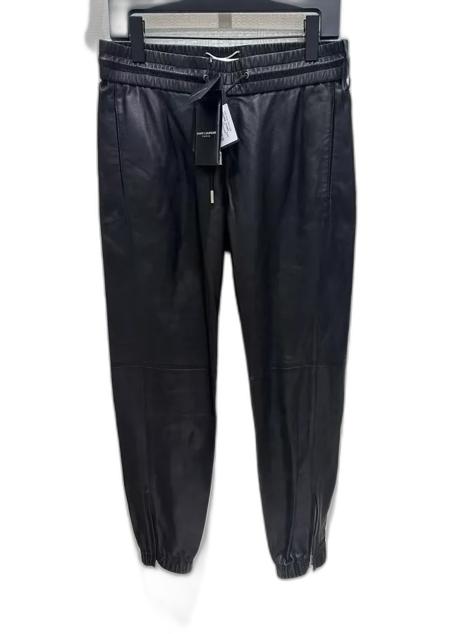 SAINT LAURENT lambskin sweatpants-zp