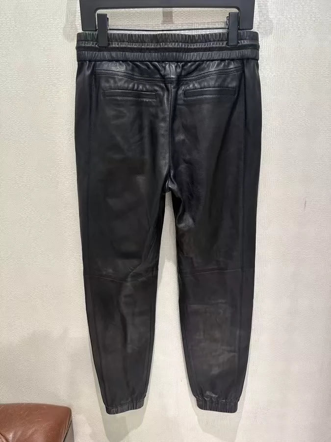 SAINT LAURENT lambskin sweatpants-zp