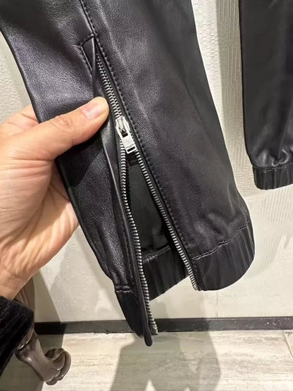 SAINT LAURENT lambskin sweatpants-zp