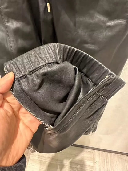 SAINT LAURENT lambskin sweatpants-zp