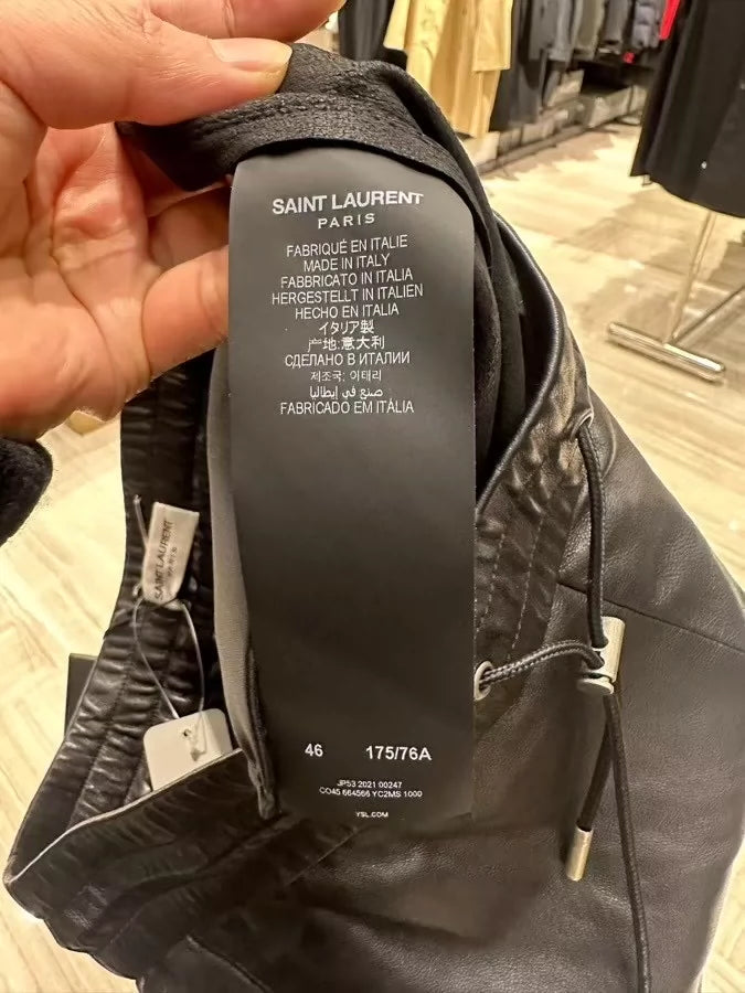 SAINT LAURENT lambskin sweatpants-zp