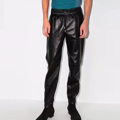 SAINT LAURENT lambskin sweatpants-zp