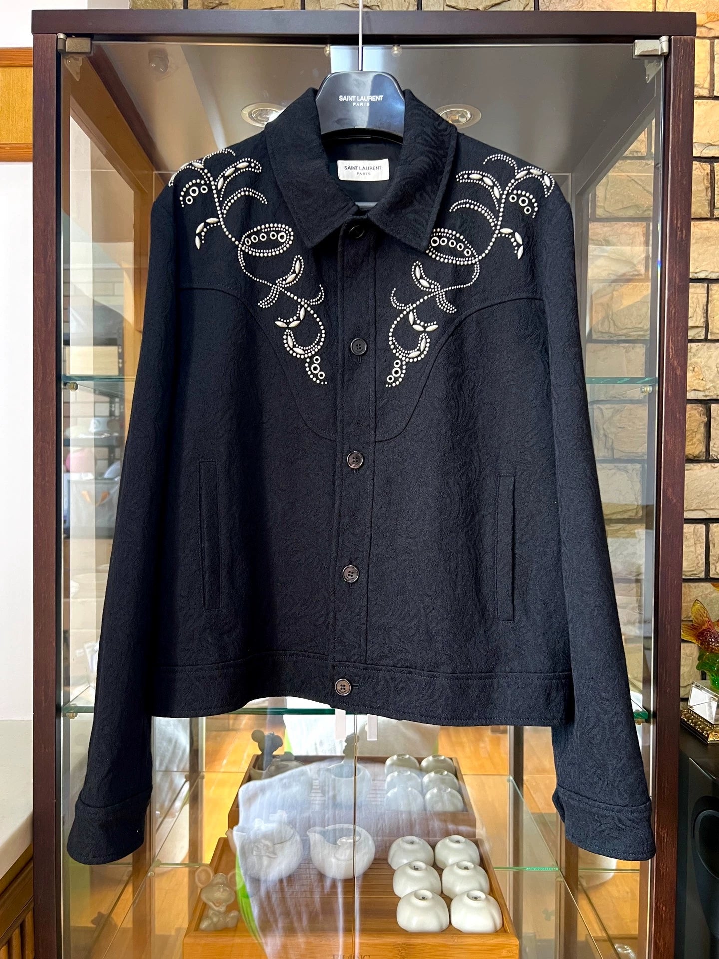 Saint Laurent Paris 19ss wool carved jacket