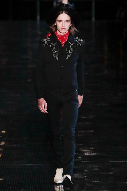 Saint Laurent Paris 19ss wool carved jacket