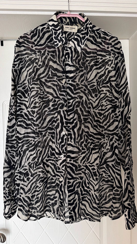 Saint Laurent Paris Tiger print shirt